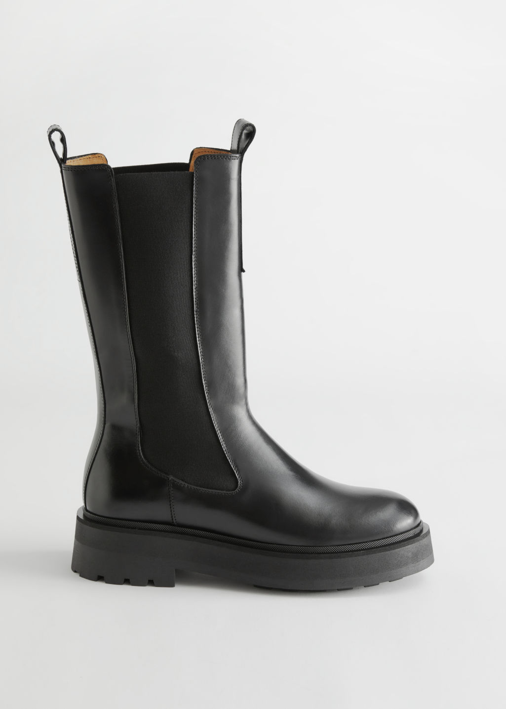 Tall Leather Chelsea Boots - Black - Chelseaboots - & Other Stories