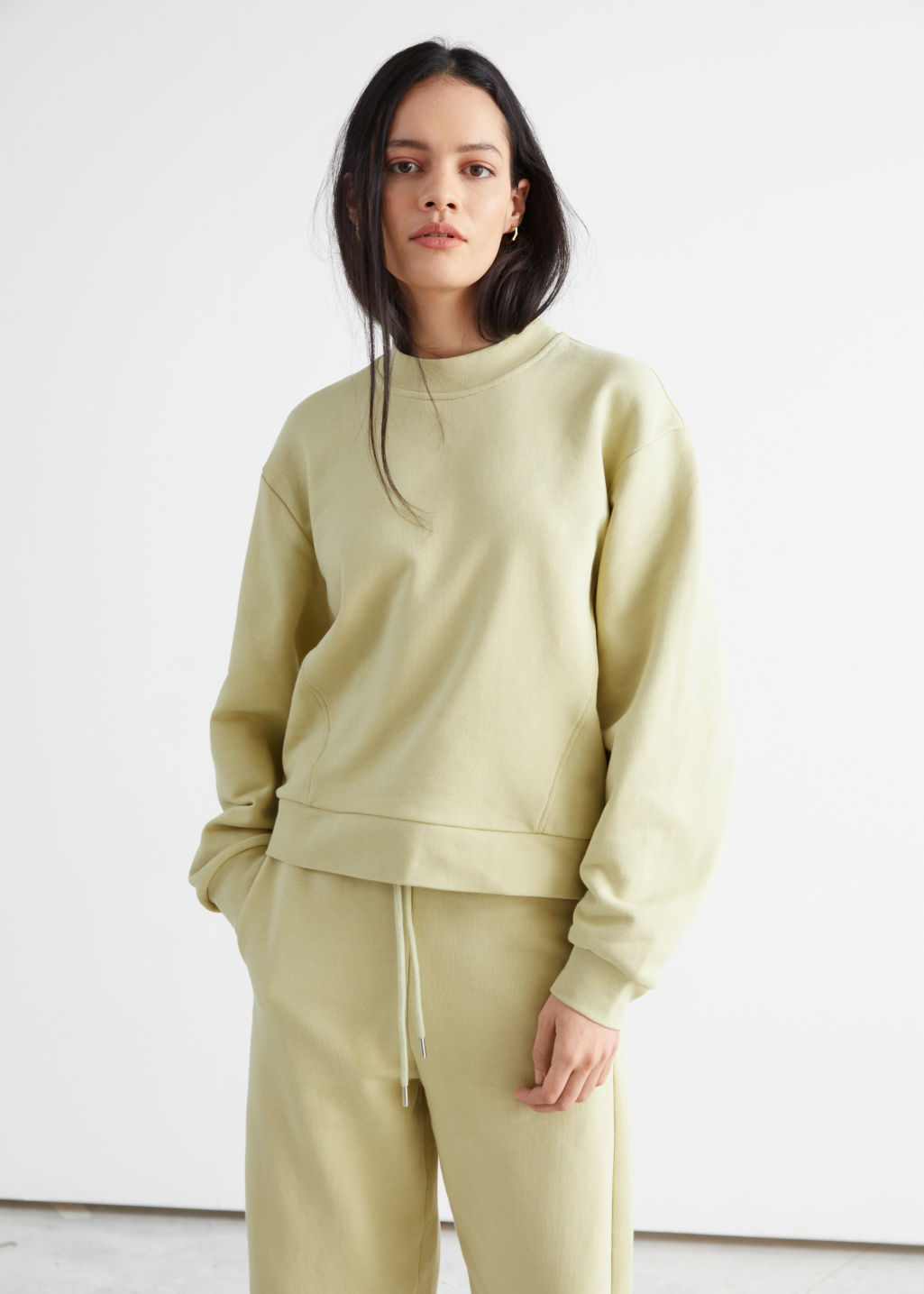 Relaxed Banana Sleeve Sweater - Yellow - Sweatshirts & Hoodies - & Other Stories - Click Image to Close