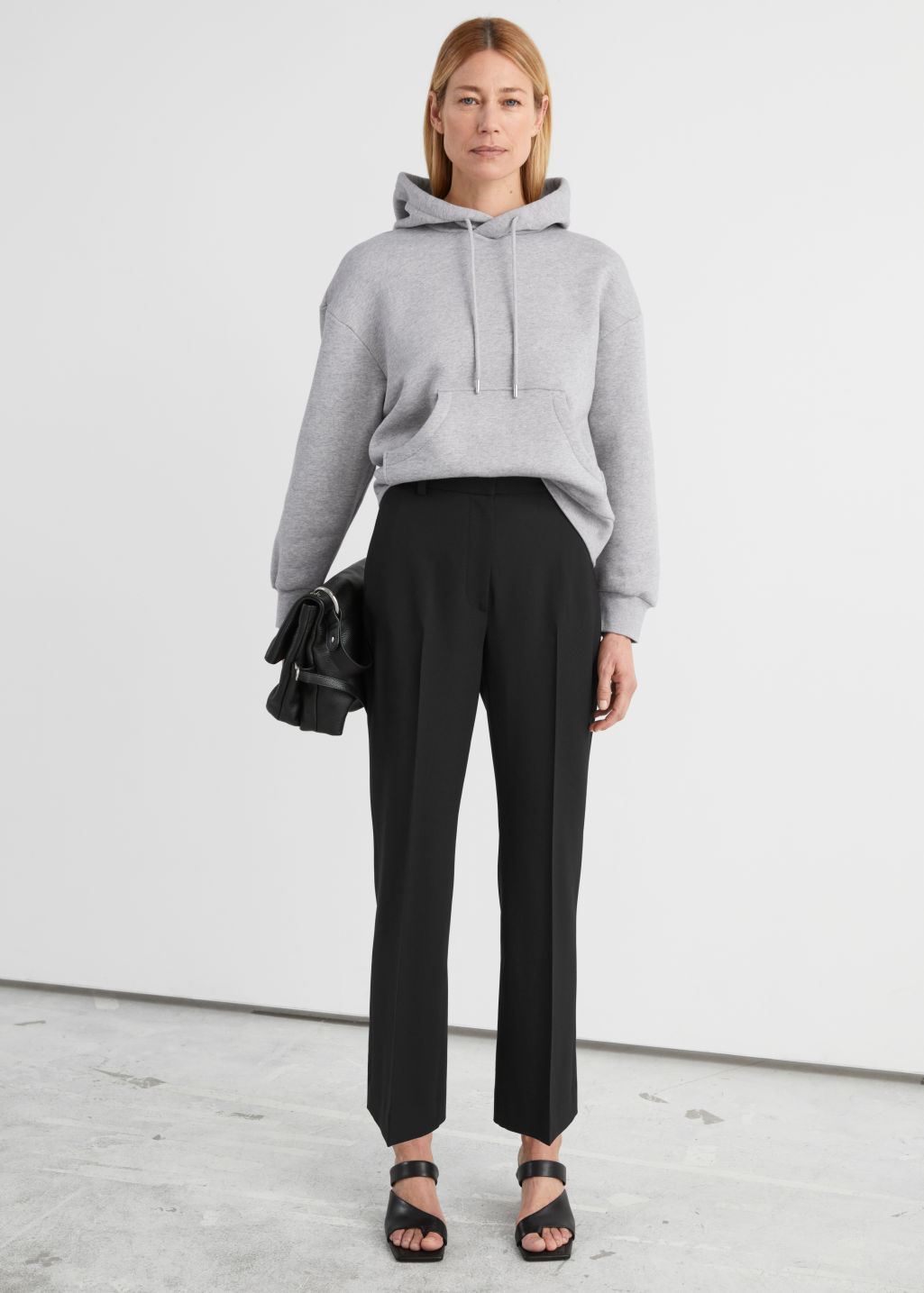 Tailored Kick Flare Trousers - Black - Trousers - & Other Stories - Click Image to Close